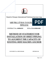 MIP17-MS-1018 Method Statement For Installation of Sheet Pipling - Rev.0