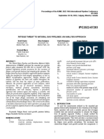 Ipc2022-87283 - Fatigue Threat To Natural Gas Pipelines An Analysis Approach