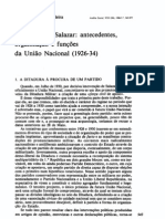 O Partido de Salazar: Antecedentes, Organização e Funções Da União Nacional (1926-34)