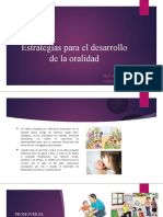 Estrategias para El Desarrollo de La Oralidad