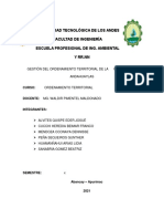 Gestion Del Ordenamiento Territorial de La Provincia de Andahuaylas