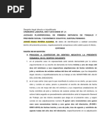 Contestacion de Demanda Ordinario Laboral Excepciones Perentorias