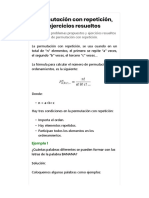 Permutación Con Repetición, Ejercicios Resueltos