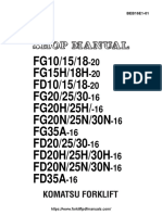 Komatsu FD FG Forklift Trucks Shop Manual PDF