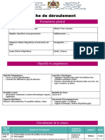 Fiche de Déroulement: Présentation Général