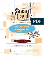 The Roman Candle Menu East