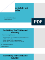 Establishing Test Validity and Reliability