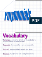 Introduction To Polynomials