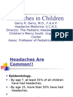 Childhood Headaches KUGrand Rounds