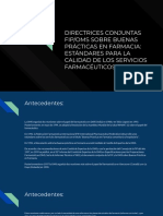 Directrices Conjuntas Fip - Oms Sobre Buenas Prácticas en Farmacia - Estándares para La Calidad de Los Servicios Farmacéuticos