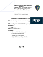 Parasitología. Informe 3, SG1