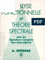 Analyse Fonctionnelle Et TH Orie Spectrale Pour Les Op Rateurs Compacts Non Auto Adjoints