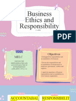 Business Ethics and Responsibility - CLAS 1 & 2