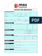 MSU IMS Application Form