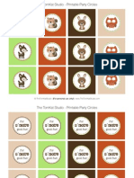 Woodland Party Circles and Smores Tags - Tomkat Studio