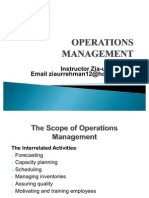 The Scope of Operations Management