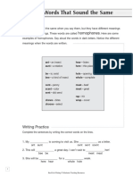 Spelling Words That Sound The Same: Discuss Homophones