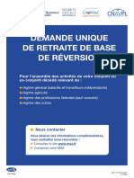 Demande Unique de Retraite Msa de Reversion