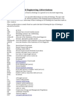 Civil Engineering Abbreviations: Bending Moment Bill of Quantities