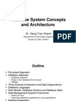 DTB S T C T Database System Concepts and Architecture and Architecture