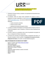 1 Procedimiento de Aprobación de Proyecto de Tesis - Asesor Especialista 2022