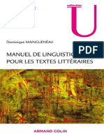 Maingueneau, Dominique (2010) - Manuel de Linguistique Pour Les Textes Littéraires