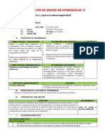 Planificación de Sesión de Aprendizaje 12