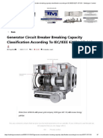 GCB Breaking Capacity Classification According To IEC - IEEE 62271-37-013