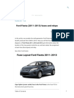 Fuse Box Diagram Ford Fiesta (2011-2013)