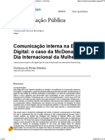 Comunicação Interna Na Era Digital o Caso Da McDonald's e o Dia Internacional Da Mulher