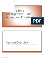 Section One - Defining Time Management, Time Issues, and Prioritization