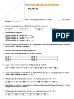 Actividades de Repaso Multiplos y Divisores