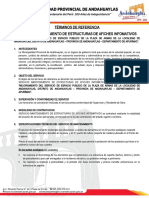 TDR Servicio de Mantenimiento en Estructuras de Afiche Informativos