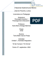 TaniaGarcía - Unidad 1, Actividad 3 El Ser Humano y El Animal