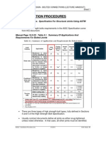 4.5 Installation Procedures: Manual Page 16.2-xxx. Specification For Structural Joints Using ASTM A325 or 490 Bolts