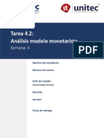 Tarea 4.2 - Análisis Modelo Monetarista