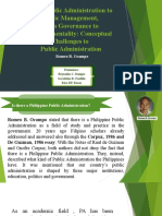 From Public Administration To - Public Management - From Governance To Governmentality - Conceptual Challenges To - Public Administration 1 5