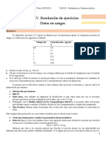 Bolo IV. Resolución de Ejercicios. Datos en Sangre.