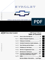 Chevrolet-Cavalier 1994 en US Manual Usuario
