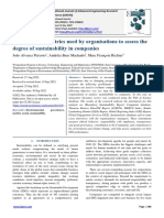 ESG Indicator Metrics Used by Organisations To Assess The Degree of Sustainability in Companies