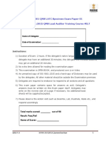 07 Specimen Exam Paper - ISO 9001-QMS LATC V 1