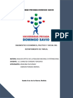 Proyecto Final, Analisis Critico de La Realidad Nacional e Internacional.