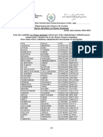 Candidats en TAM Définitivement Retenus Pour S'inscrire en S1 Du Master Finance Islamique + Liste D'attente - 2