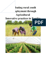 Combating Rural Youth Unemployment Through Agricultural InnovativepracticesinZambia - Kellyson-Siamunjo - Edited