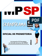 Cronograma de 90 Dias Oficial de Promotoria MPSP - @alvonotj