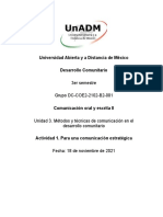 Universidad Abierta y A Distancia de México Desarrollo Comunitario