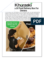 Benefits of Food Delivery Box For Owners