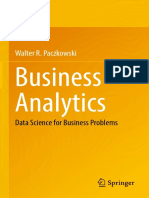 Business Analytics Data Science For Business Problems (Walter R. Paczkowski)