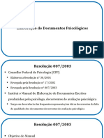 Aula 17 - Elaboração de Documentos Psicológicos