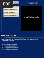 CP2 - Java Statements